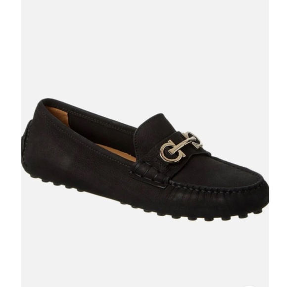 Salvatore Ferragamo Shoes - Salvatore Ferragamo Odilia Black Nubuck Driving Loafers Women’s 9.5 |$900 Retail
